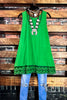 SWEETER THAN HONEY LACE SLIP DRESS EXTENDER TOP IN GREEN