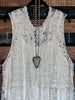 AIR OF ROMANCE VINTAGE INSPIRED LACE DUSTER VEST IN IVORY