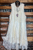 AIR OF ROMANCE VINTAGE INSPIRED LACE DUSTER VEST IN IVORY