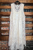 AIR OF ROMANCE VINTAGE INSPIRED LACE DUSTER VEST IN IVORY