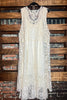 AIR OF ROMANCE VINTAGE INSPIRED LACE DUSTER VEST IN IVORY