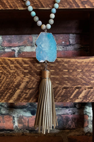 Timeless Treasures Amazonite Natural Stone Necklace