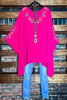 PRETTY PERFECTION FUCHSIA EMBROIDERED OVERSIZED TUNIC