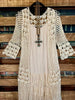 BOHEMIAN HEART CROCHET DUSTER CARDIGAN IN BEIGE