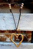 SEDONA GYPSY HEART NECKLACE & EARRING SET GOLD COLOR