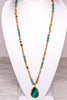 ALOHA SEA DROP NATURAL STONE NECKLACE JADE