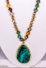 ALOHA SEA DROP NATURAL STONE NECKLACE JADE