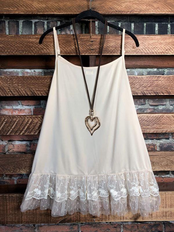 top slip beige plus size