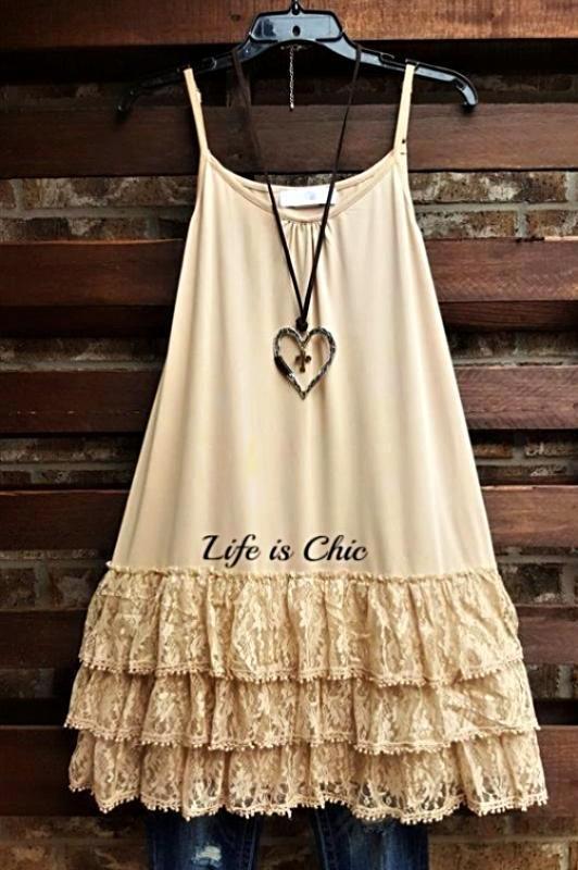 INSPIRED BY YOU LACE LYCRA EXTENDER SLIP DRESS IN BEIGE